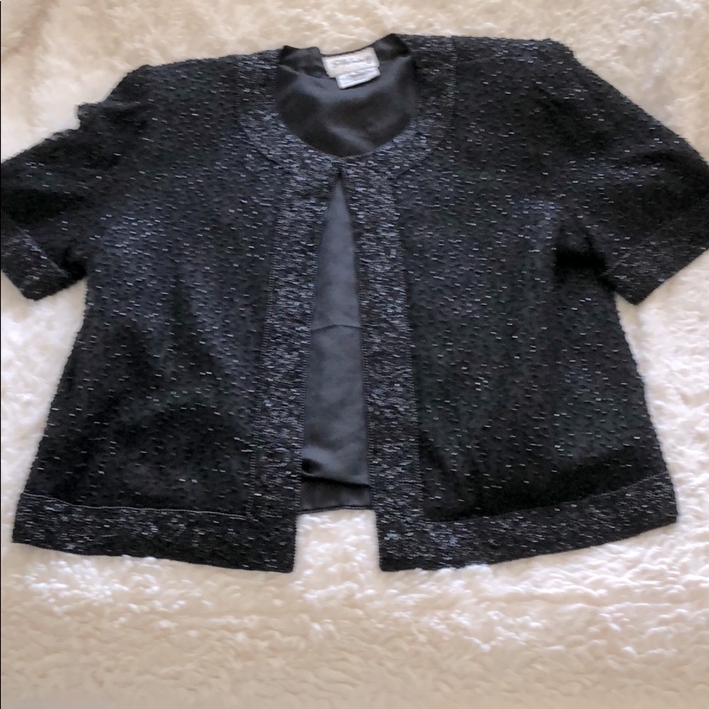 Vintage antique beaded vest/cap sleeve